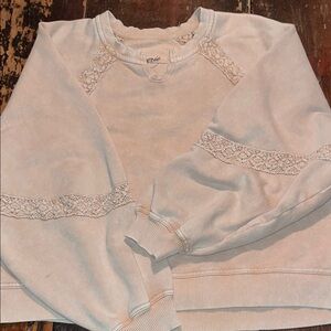 Aerie sweatshirt lace detail small